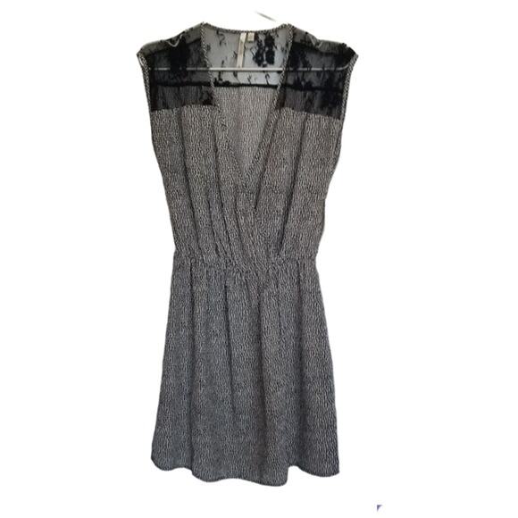 Petticoat Alley Silk Lace Black and White Dress size Small - Picture 1 of 11